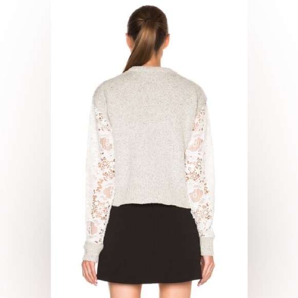 SEE BY CHLOE Women’s Lace Pullover Sweater Milk Color Size Medium - Picture 5 of 13